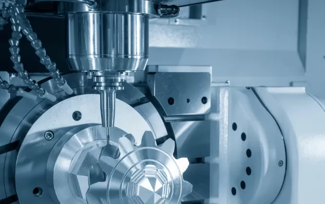 CNC machine working