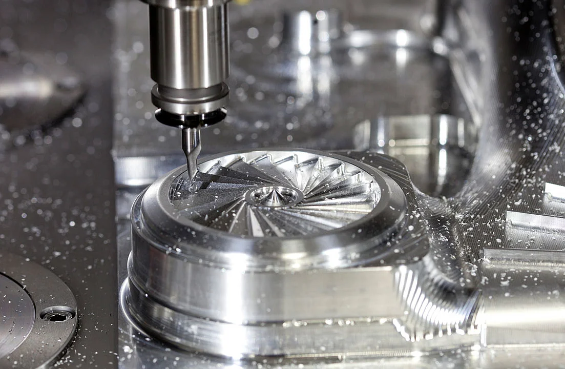 CNC machining center working