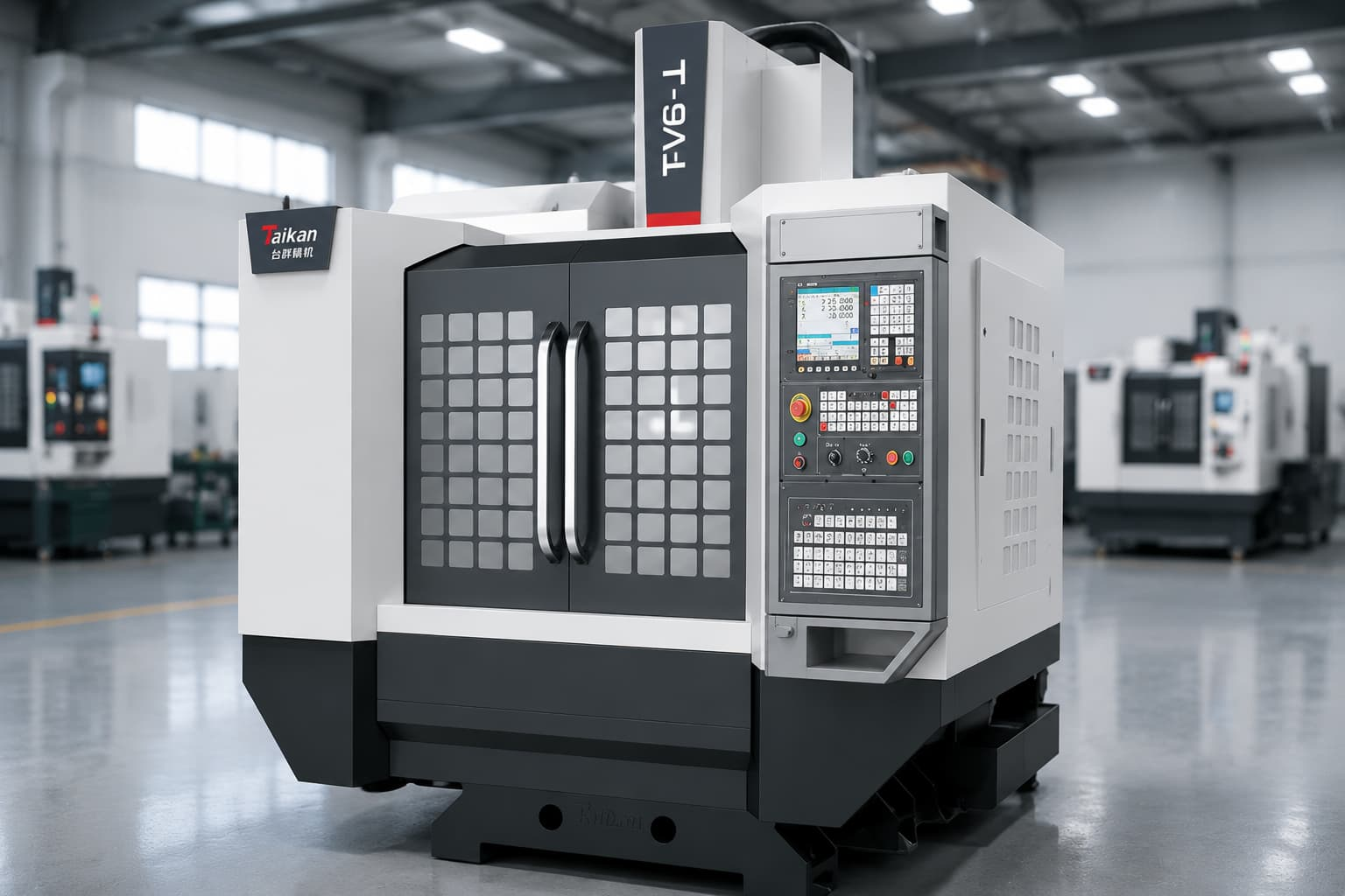 vertical machining center working